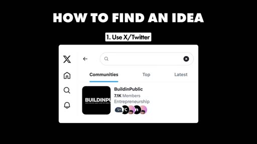 Come trovare un'idea: usare X/Twitter, community BuildInPublic