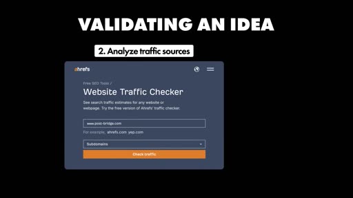 Validare un'idea: analizzare le fonti di traffico con Ahrefs
