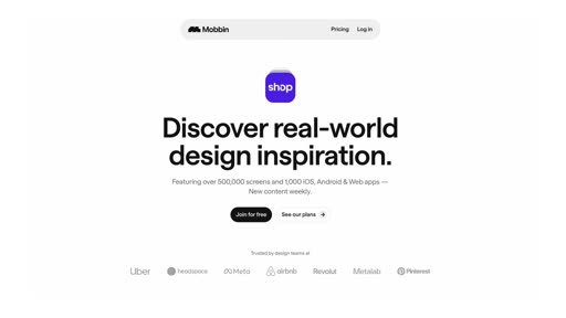 Mobbin: libreria di design reali di app