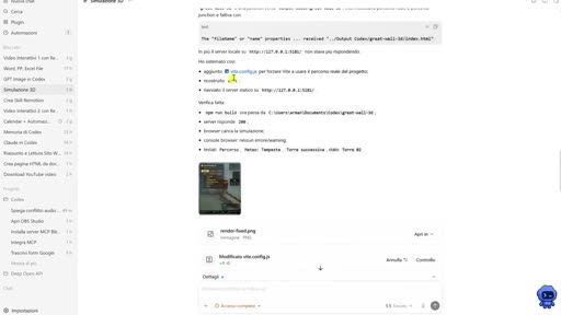 App 3D della Grande Muraglia creata con Codex