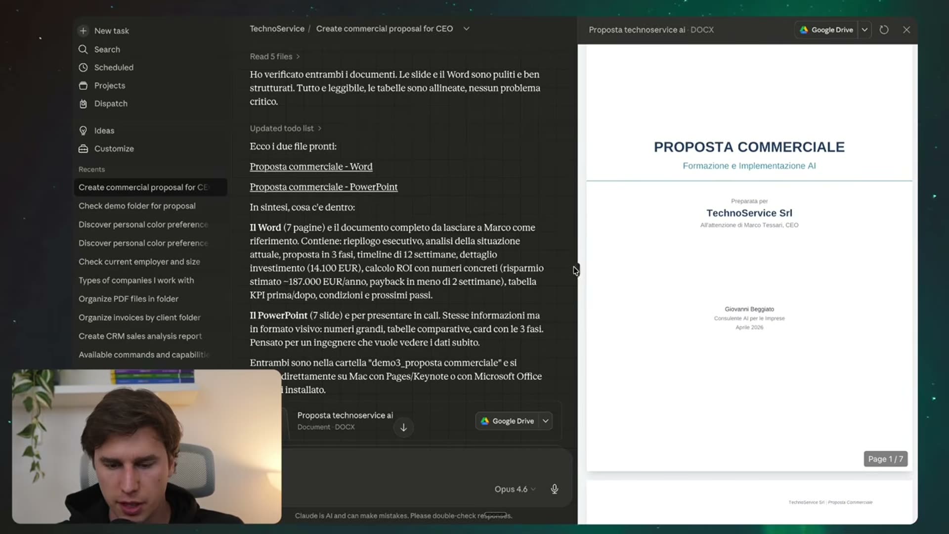 Proposta commerciale Techno Service generata