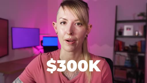 Marina Wyss con la scritta $300K